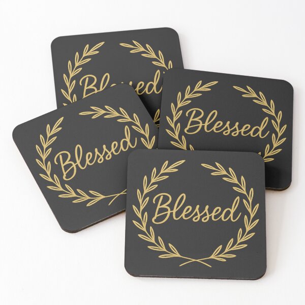 Item preview, Blessed Gold Wreath – Christian Faith Laurel Design designed and sold by PunchDrop.