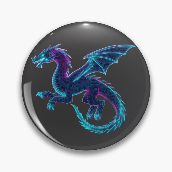 Item preview, Neon Cyber Dragon | Synthwave Digital Dragon Core | Futuristic Vaporwave Creature designed and sold by Visualynx.