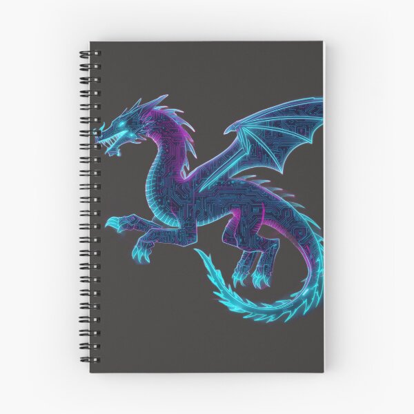Item preview, Neon Cyber Dragon | Synthwave Digital Dragon Core | Futuristic Vaporwave Creature designed and sold by Visualynx.