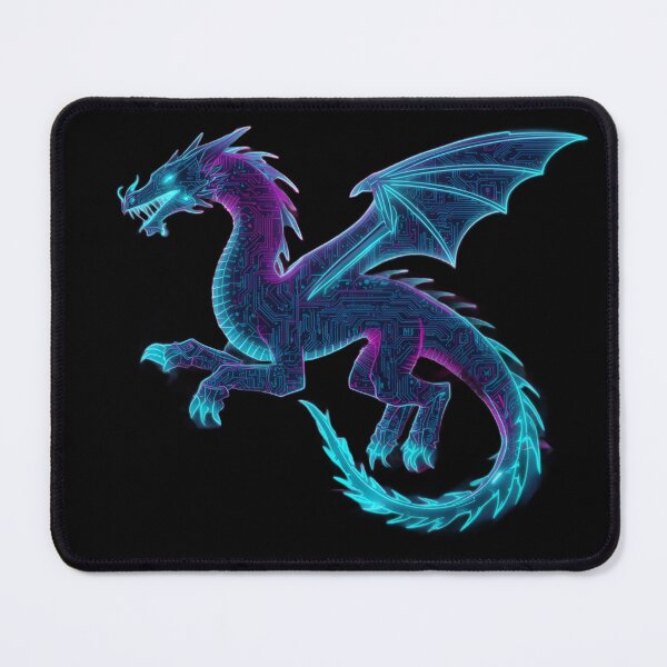 Item preview, Neon Cyber Dragon | Synthwave Digital Dragon Core | Futuristic Vaporwave Creature designed and sold by Visualynx.