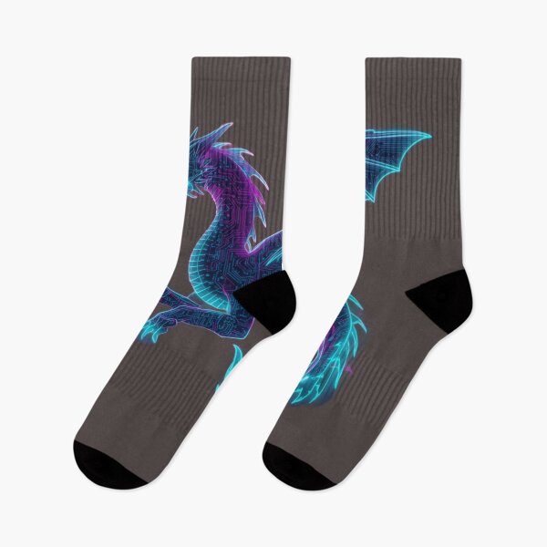 Item preview, Neon Cyber Dragon | Synthwave Digital Dragon Core | Futuristic Vaporwave Creature designed and sold by Visualynx.