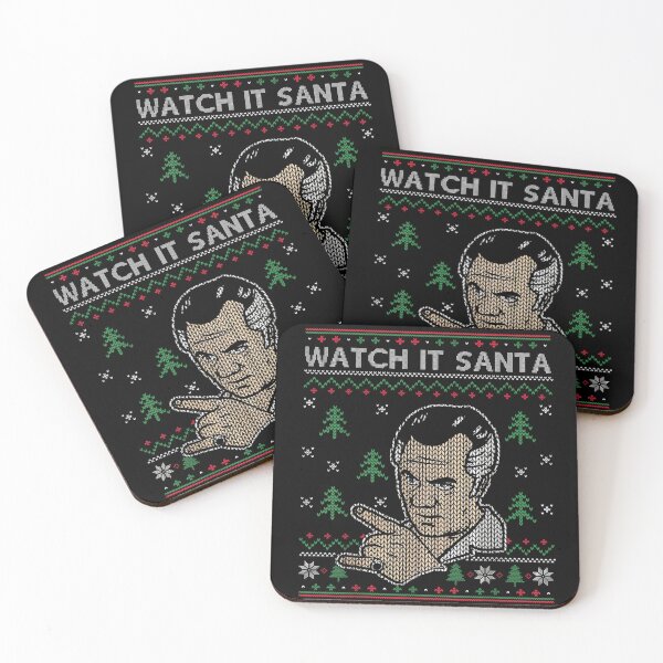 Item preview, Watch It Santa Funny Warning Ugly Christmas Sweater Parody Design designed and sold by Daisy Grimes.