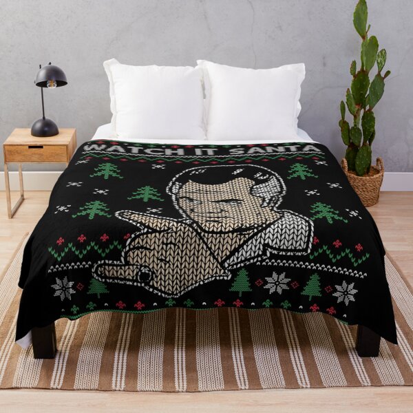 Item preview, Watch It Santa Funny Warning Ugly Christmas Sweater Parody Design designed and sold by Daisy Grimes.