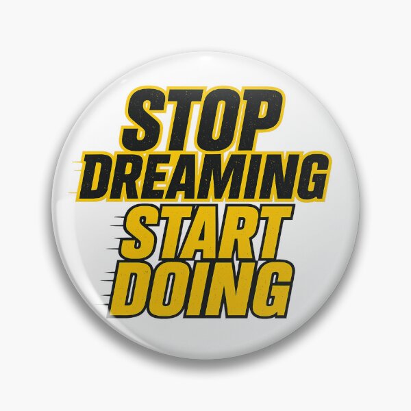 Item preview, Stop Dreaming Start Doing – Bold Yellow Motivation Typography designed and sold by the-dovlat.