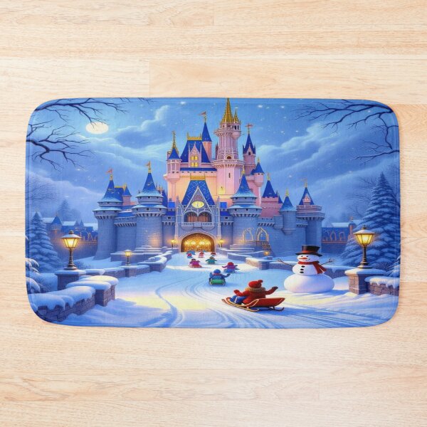 Item preview, Magical Winter Castle – Snowy Fairytale with children, sleigh ride and golden glowing lights designed and sold by FotoworldEdel.