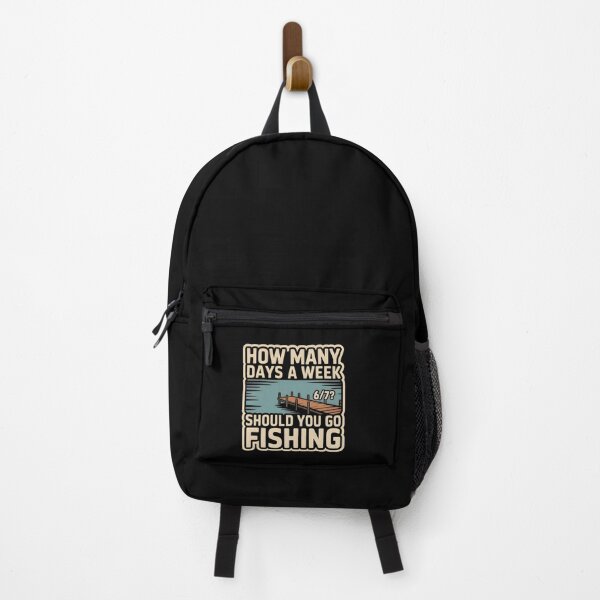 Item preview, How Many Days A Week Should You Go Fishing - Funny Meme Quote designed and sold by GRABAPSHOP.