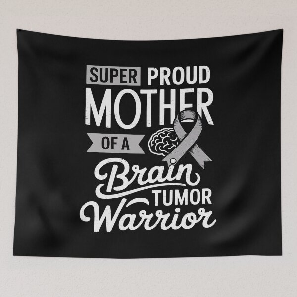 Item preview, Proud Mother Brain Tumor Awareness Warrior Gray Ribbon designed and sold by HeinzanoWeno.