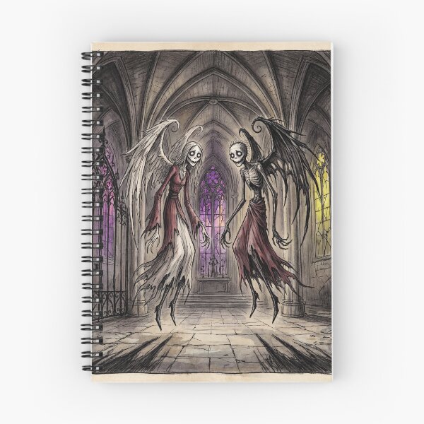 Item preview, Undead dark angels of despair Gothic Horror art designed and sold by Vintage Designs +.