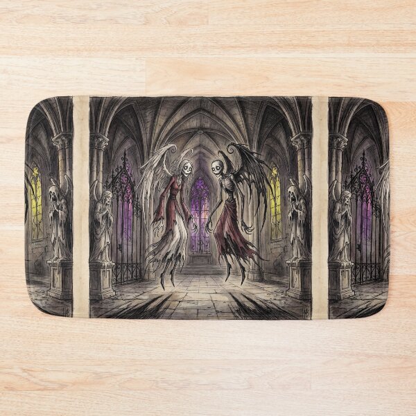 Item preview, Undead dark angels of despair Gothic Horror art designed and sold by Vintage Designs +.