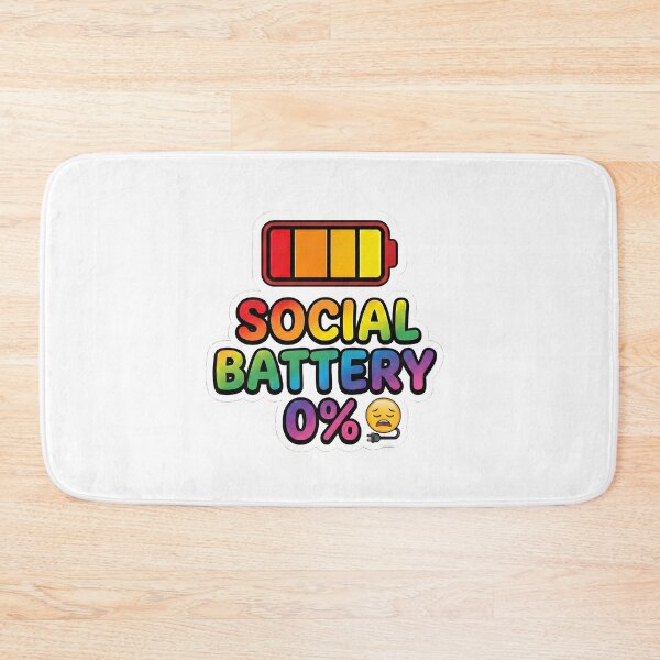 Item preview, Social Battery Zero Percent Rainbow designed and sold by MukuMint.