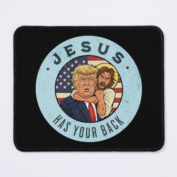 Item preview, Jesus Has Your Back – Political Parody Satire designed and sold by dudelinart.