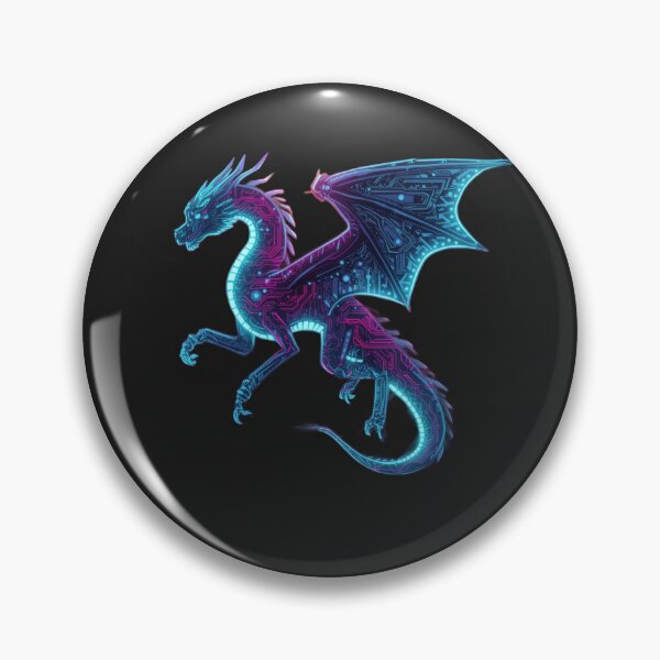 Item preview, Neon Cyber Dragon | Synthwave Digital Dragon Core | Futuristic Vaporwave Creature designed and sold by Visualynx.