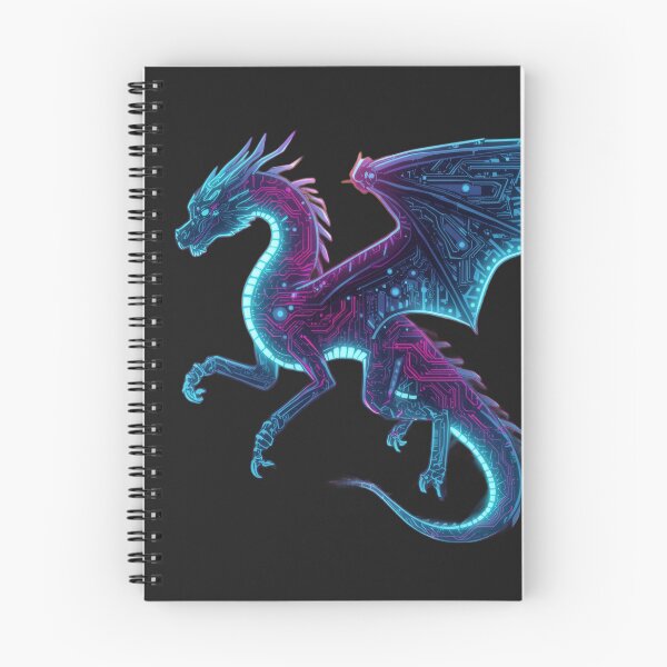 Item preview, Neon Cyber Dragon | Synthwave Digital Dragon Core | Futuristic Vaporwave Creature designed and sold by Visualynx.