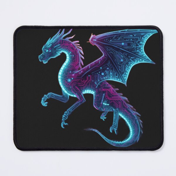 Item preview, Neon Cyber Dragon | Synthwave Digital Dragon Core | Futuristic Vaporwave Creature designed and sold by Visualynx.