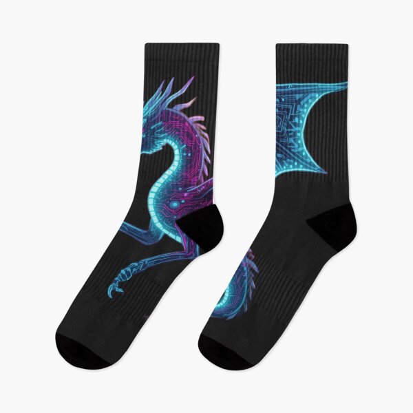 Item preview, Neon Cyber Dragon | Synthwave Digital Dragon Core | Futuristic Vaporwave Creature designed and sold by Visualynx.
