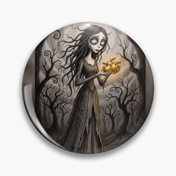 Item preview, The Ghost of the Manor with glowing apples of remembrance Gothic Horror art designed and sold by Vintage Designs +.