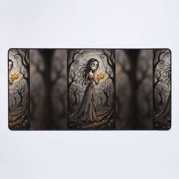 Item preview, The Ghost of the Manor with glowing apples of remembrance Gothic Horror art designed and sold by Vintage Designs +.
