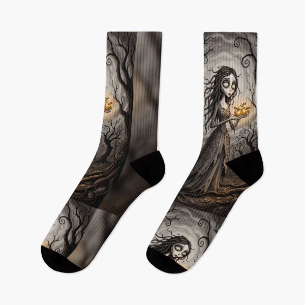 Item preview, The Ghost of the Manor with glowing apples of remembrance Gothic Horror art designed and sold by Vintage Designs +.