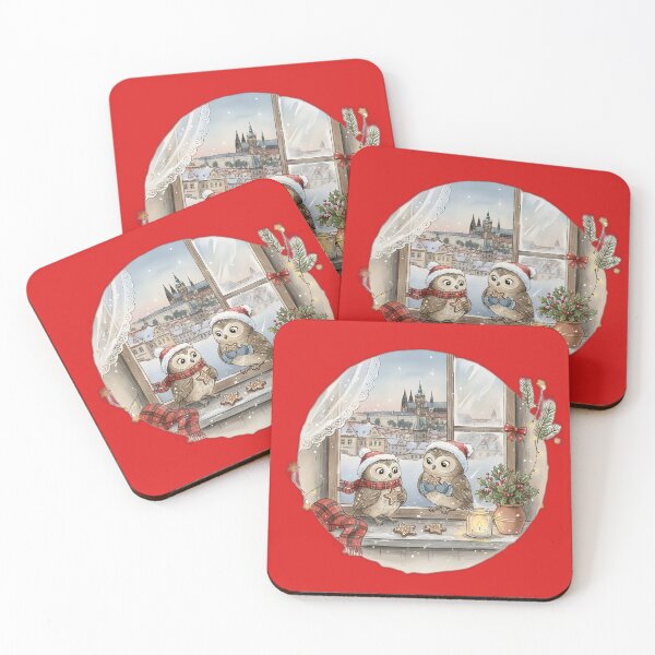 Item preview, Two Cute Owls Prague Window View designed and sold by FixwellStudio.