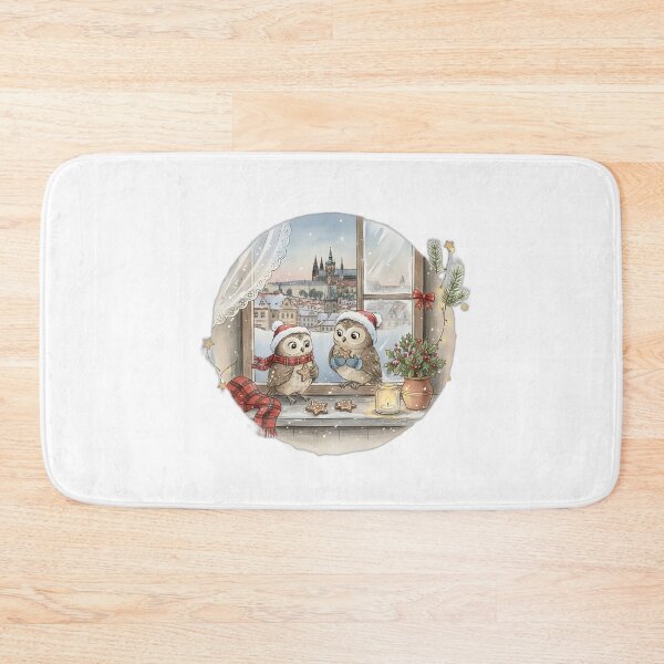 Item preview, Two Cute Owls Prague Window View designed and sold by FixwellStudio.