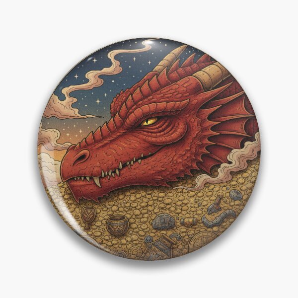 Item preview, Red Dragon in the Ancient Mines designed and sold by VØDUM® STORE.
