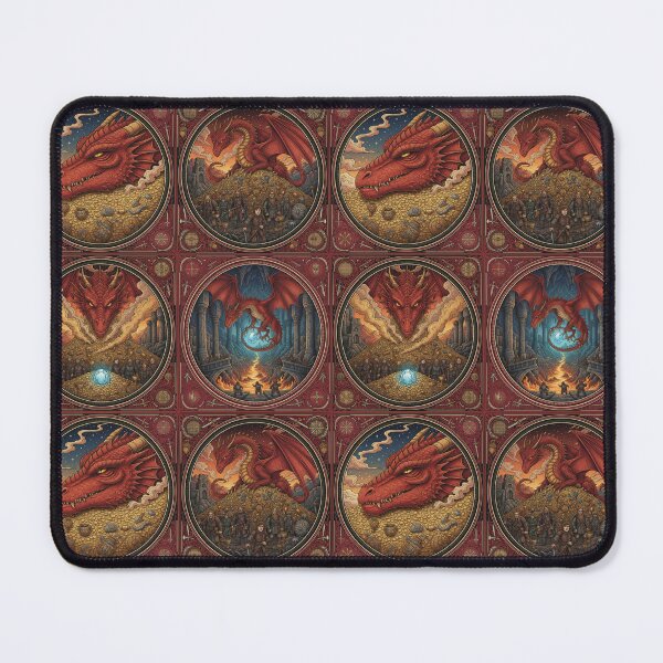 Item preview, Red Dragon in the Ancient Mines designed and sold by VØDUM® STORE.