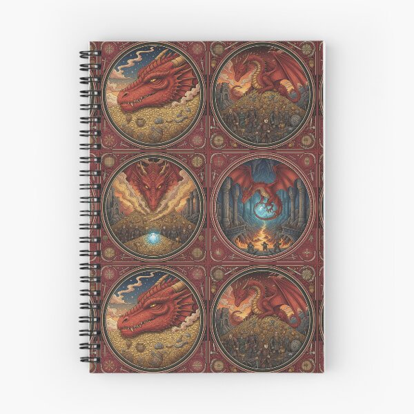 Item preview, Red Dragon in the Ancient Mines designed and sold by VØDUM® STORE.