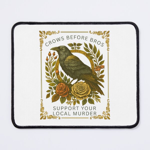 Item preview, Crows Before Bros Support Your Local Murder Vintage Crow Design designed and sold by flagylART.
