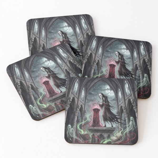 Item preview, Dark Magic Cathedral of Evil Gothic Horror art designed and sold by Vintage Designs +.