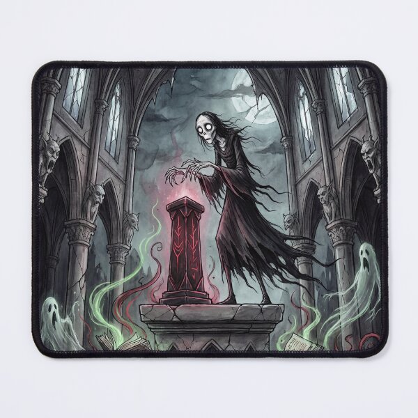 Item preview, Dark Magic Cathedral of Evil Gothic Horror art designed and sold by Vintage Designs +.