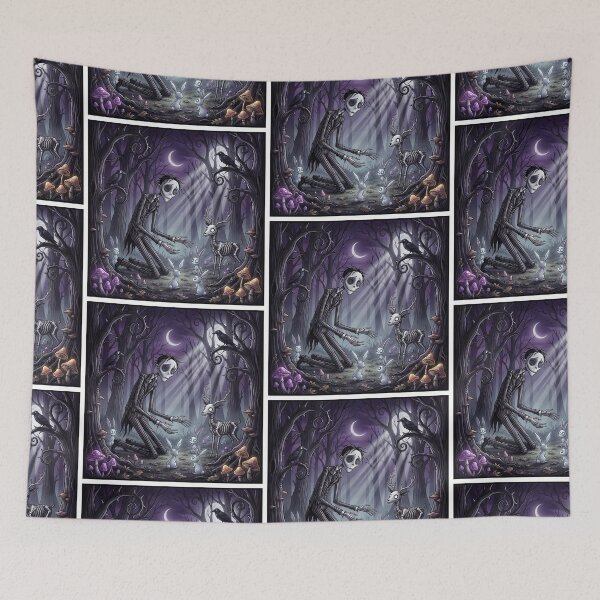 Item preview, A zombie tends to a dead garden Gothic Horror art designed and sold by Vintage Designs +.