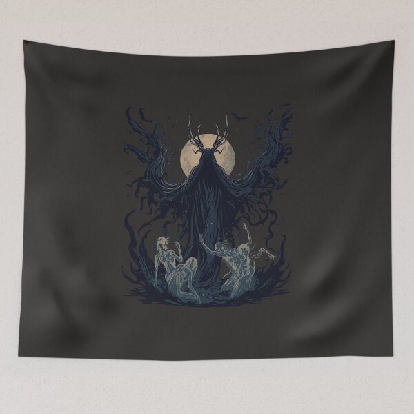 Item preview, Horned God Full Moon Ritual - Cernunnos Pagan Witch Coven Art designed and sold by TitanRN.