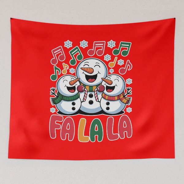 Item preview, Fa La La Snowmen Caroling Holiday Vibes designed and sold by RedCircleArt.