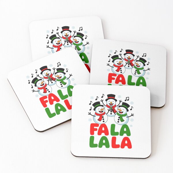 Item preview, Cute Fa La La Snowman Christmas Singers designed and sold by RedCircleArt.