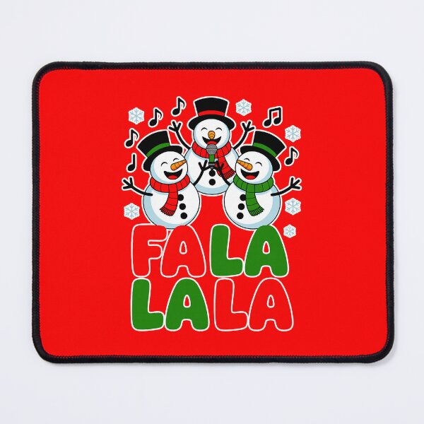 Item preview, Cute Fa La La Snowman Christmas Singers designed and sold by RedCircleArt.