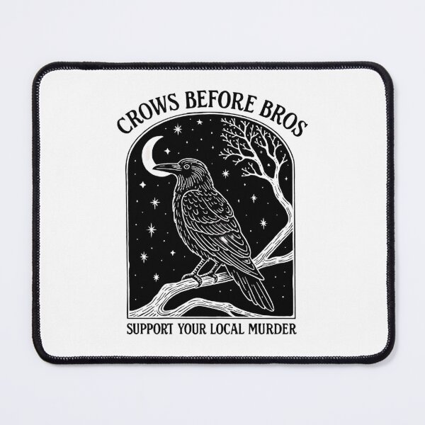 Item preview, Crows Before Bros Support Your Local Murder Vintage Crow Design designed and sold by flagylART.