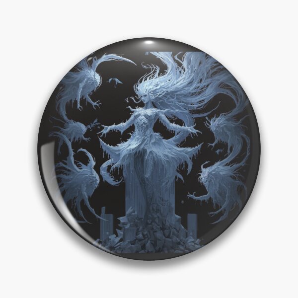 Item preview, Ethereal Ice Dragon Goddess Queen Fantasy Art - Frozen Winter Sorceress with Mythical Dragons Digital Artwork designed and sold by TitanRN.