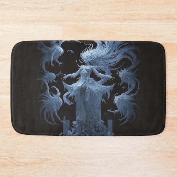 Item preview, Ethereal Ice Dragon Goddess Queen Fantasy Art - Frozen Winter Sorceress with Mythical Dragons Digital Artwork designed and sold by TitanRN.