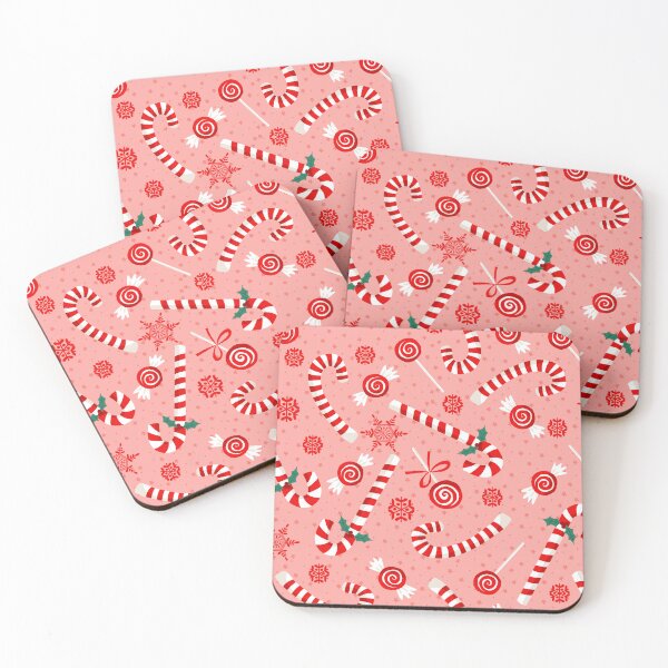 Item preview, Candy canes on pink designed and sold by Cheekyleopard.