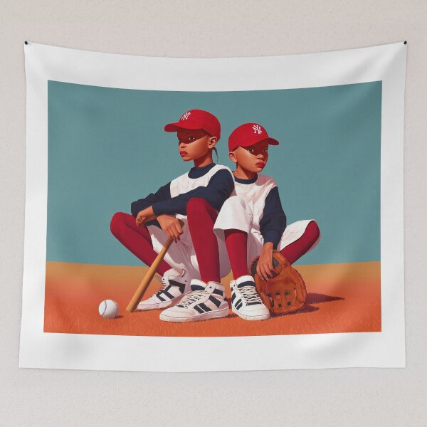 Item preview, Two Young Baseball Players designed and sold by lautir.