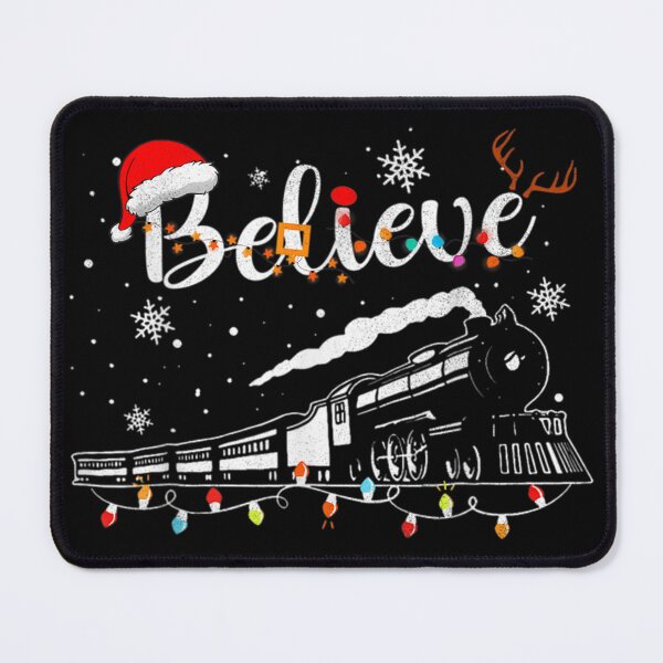 Item preview, Title: Believe Christmas Train Silhouette Magical Holiday Lights Antlers designed and sold by LizzyKeiko.