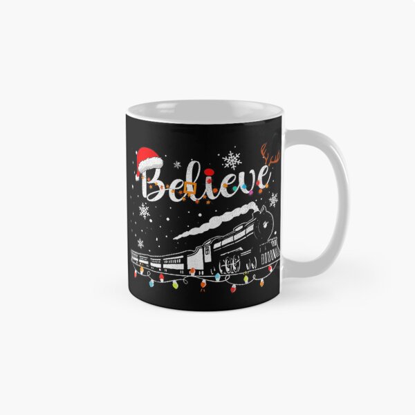Item preview, Title: Believe Christmas Train Silhouette Magical Holiday Lights Antlers designed and sold by LizzyKeiko.