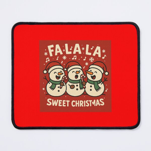 Item preview, Fa La La Snowmen Caroling Holiday Vibes designed and sold by RedCircleArt.