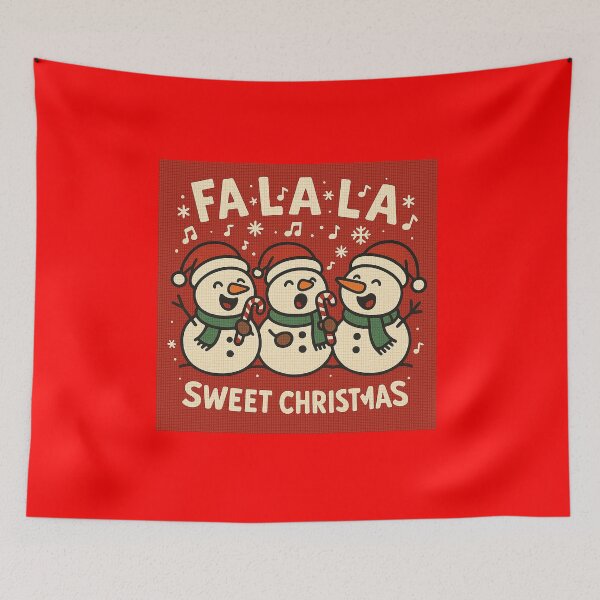 Item preview, Fa La La Snowmen Caroling Holiday Vibes designed and sold by RedCircleArt.