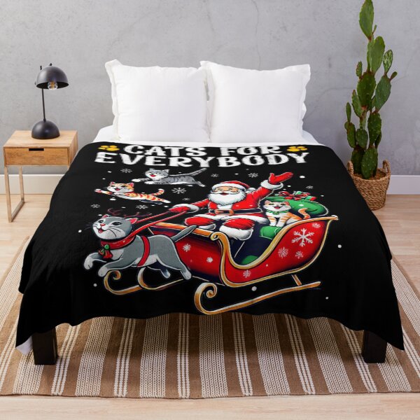 Item preview, Cats For Everybody Santa Sleigh Reindeer Kitten Funny Christmas designed and sold by LizzyKeiko.