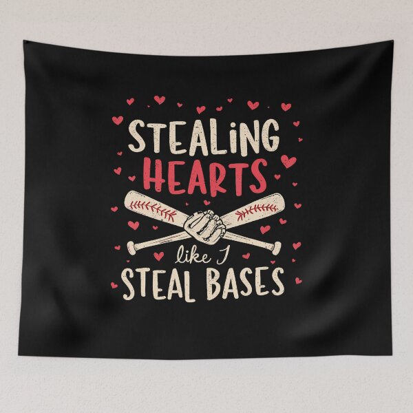 Item preview, Funny Stealing Hearts Like I Steal Bases Baseball Valentine designed and sold by JanetCarolyn.