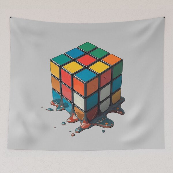 Item preview, Melting Rubik's Cube - Surreal Pop Art Puzzle designed and sold by ArtCustomDesign.