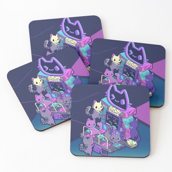 Item preview, Arcade Cats Deskmat designed and sold by CptGerry.
