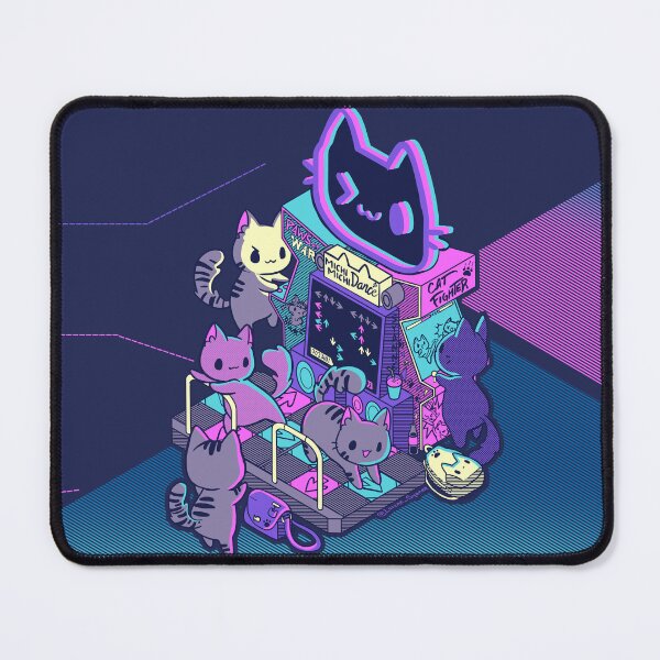 Item preview, Arcade Cats Deskmat designed and sold by CptGerry.
