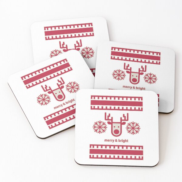Item preview, Merry & Bright Nordic Reindeer Christmas Sweater designed and sold by RedCircleArt.